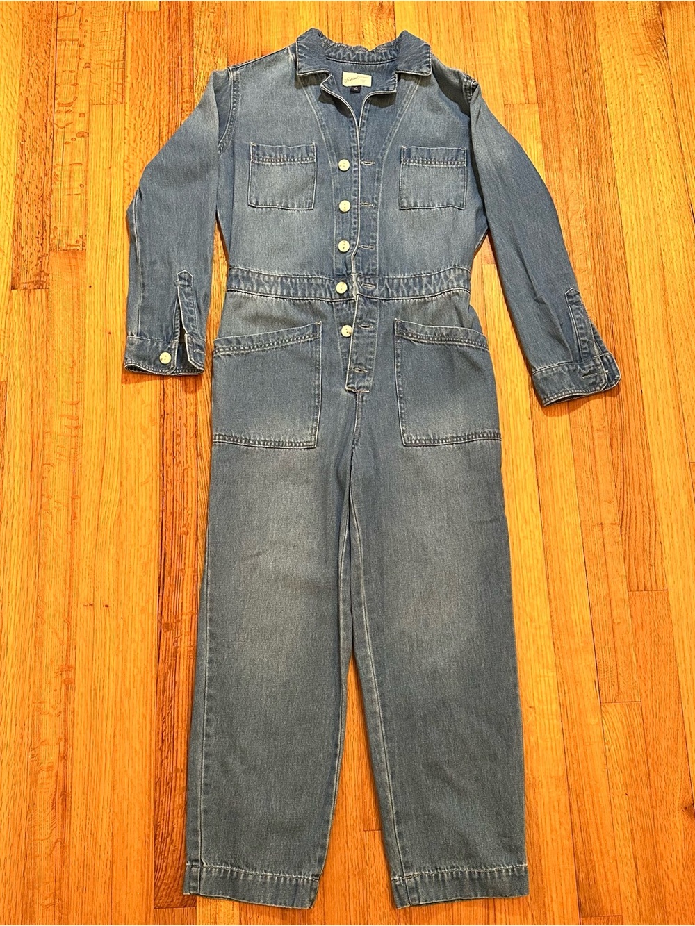 Universal Thread Women's Long Sleeve Utility Denim Jumpsuit Size 0(#2)